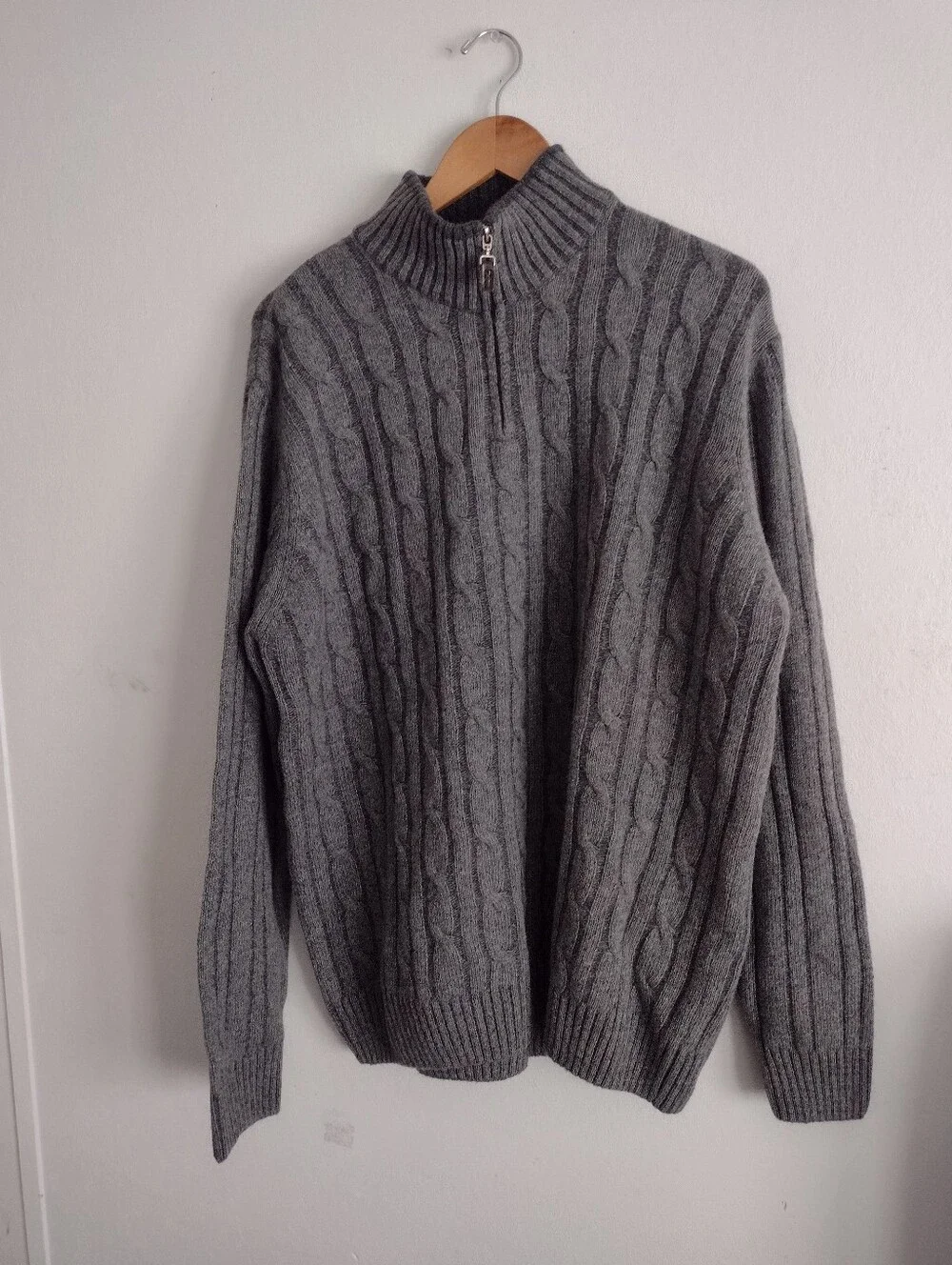 Danielle Blasi Mens Gray Wool Blend Sweater XL